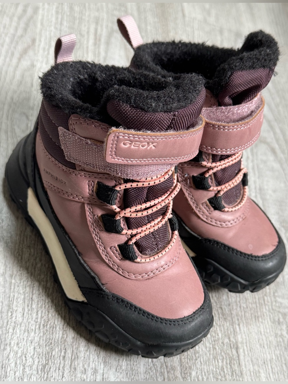 Geox Amphibiox Kids Waterproof Winter Boots Pink Size 8
